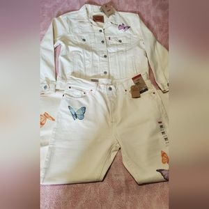 Levis butterflies SET jacket and jeans